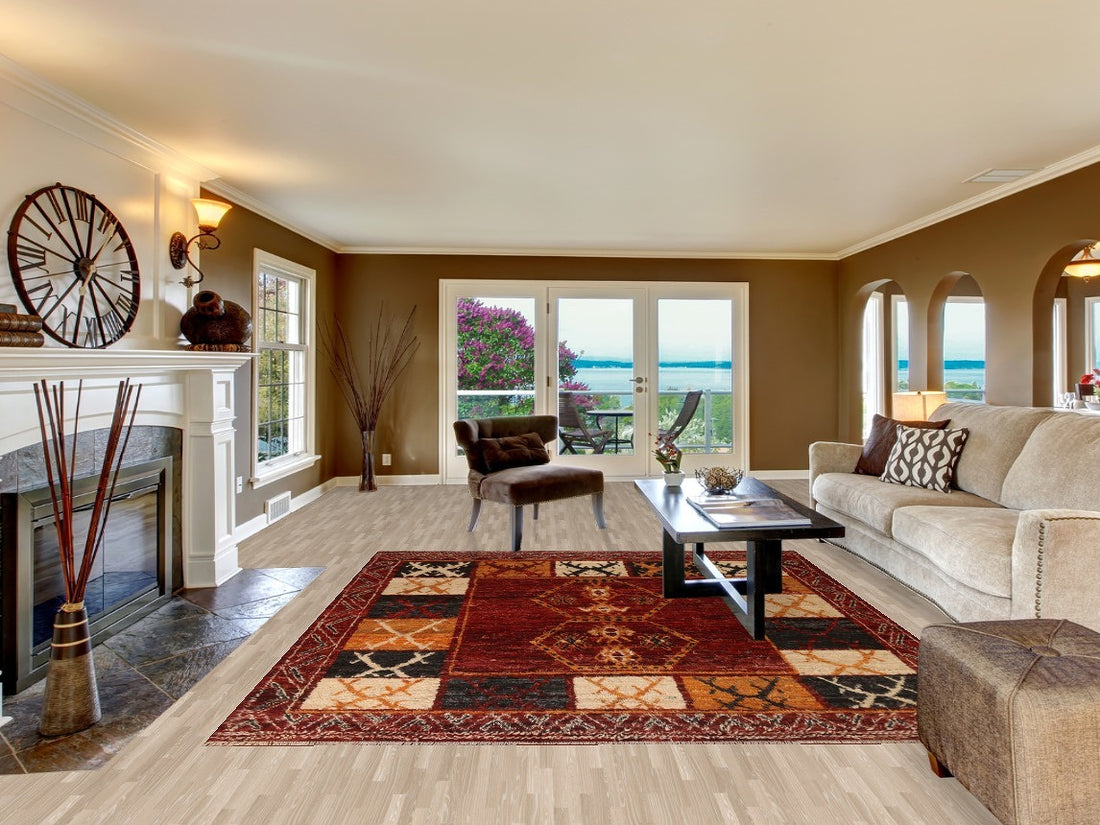 Geometric Moroccan Wool Area Rug 8x10