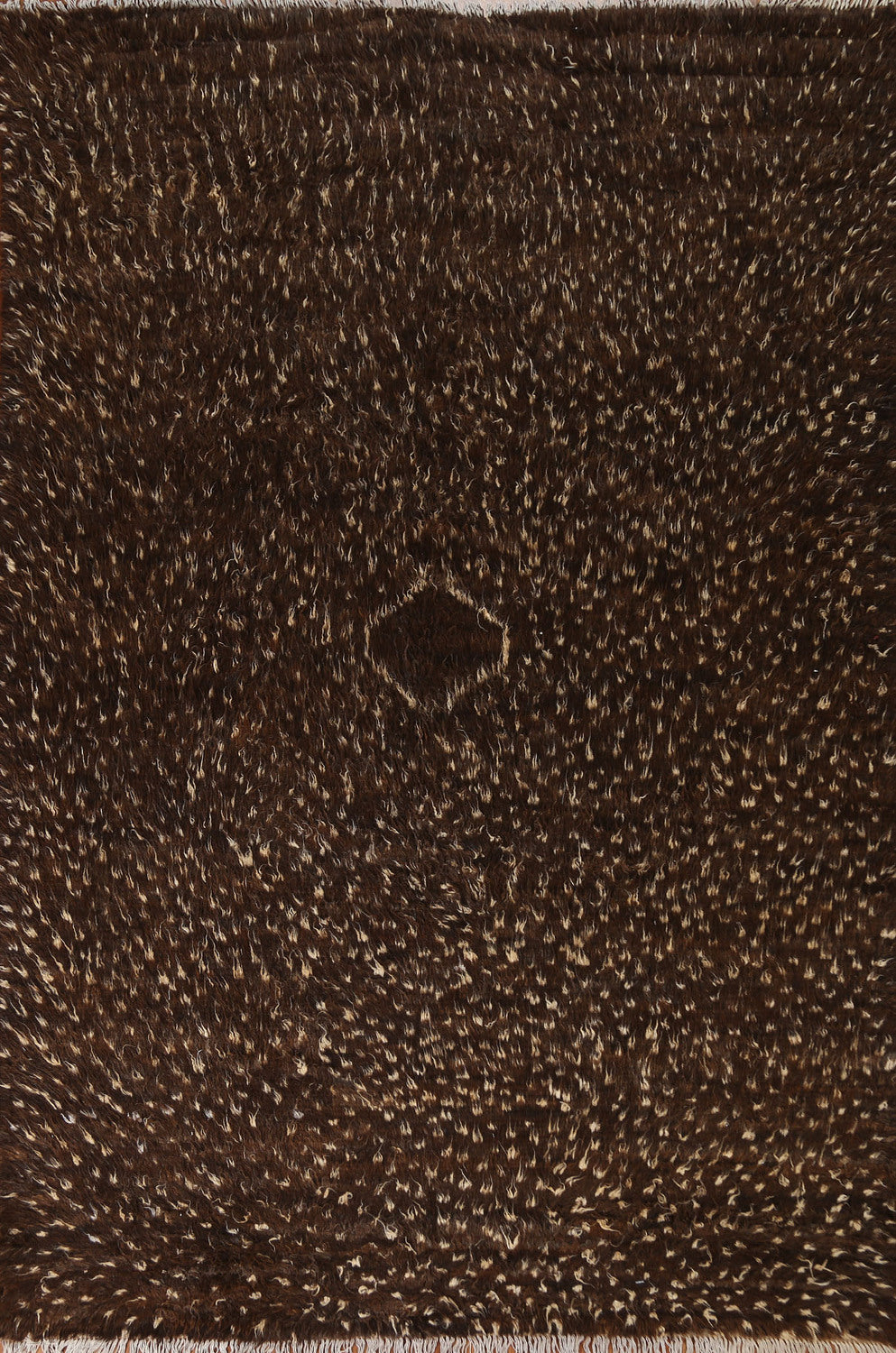 Dark Brown Berber Moroccan Area Rug 7x9
