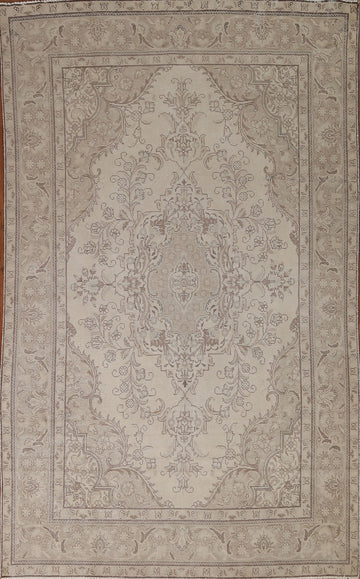 Distressed Tabriz Persian Area Rug 6x9