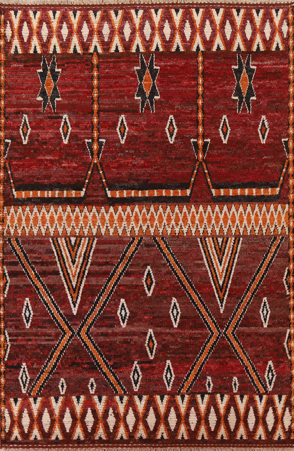 Handmade Wool Moroccan Area Rug 7x10