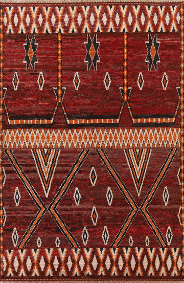 Handmade Wool Moroccan Area Rug 7x10