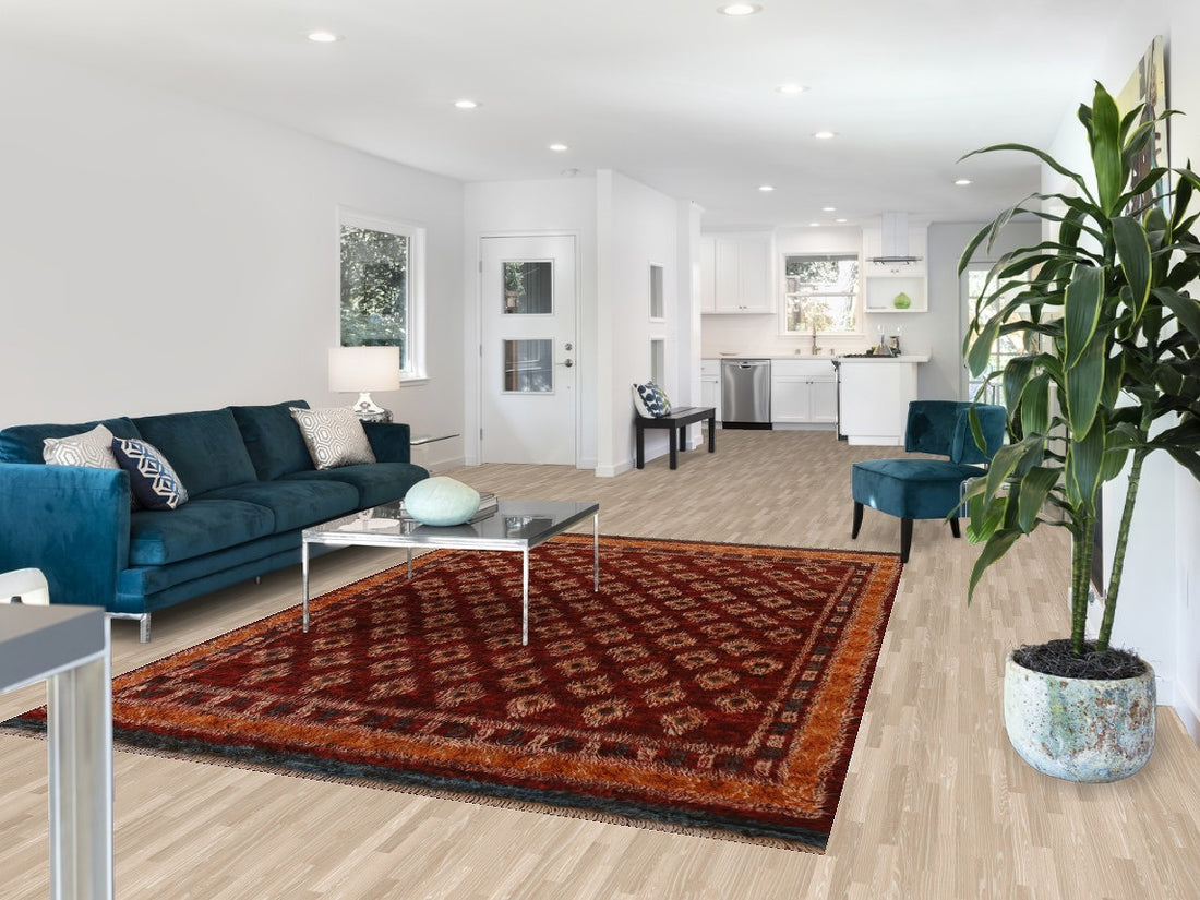 All-Over Berber Moroccan Area Rug 7x10