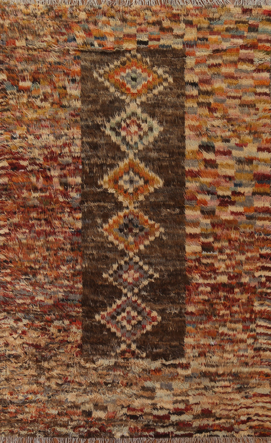 Brown Berber Moroccan Area Rug 7x10