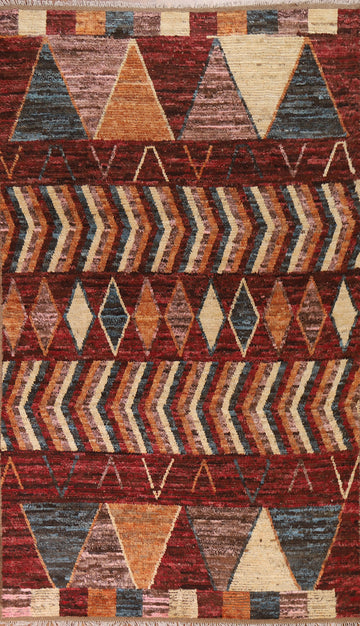 Tribal Wool Moroccan Area Rug 6x10