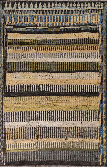 Handmade Moroccan Wool Area Rug 6x8