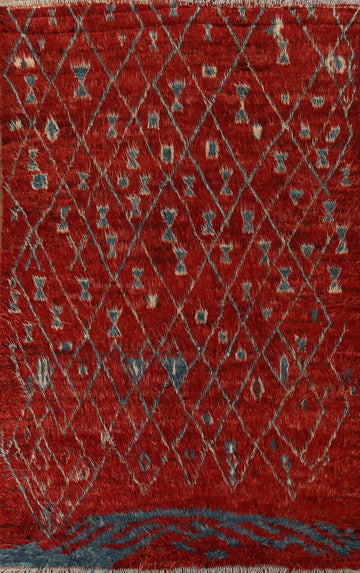 Berber Moroccan Tribal Area Rug 6x10