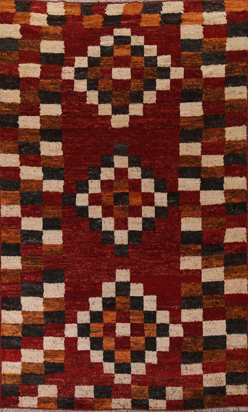 Checkered Moroccan Wool Area Rug 7x10