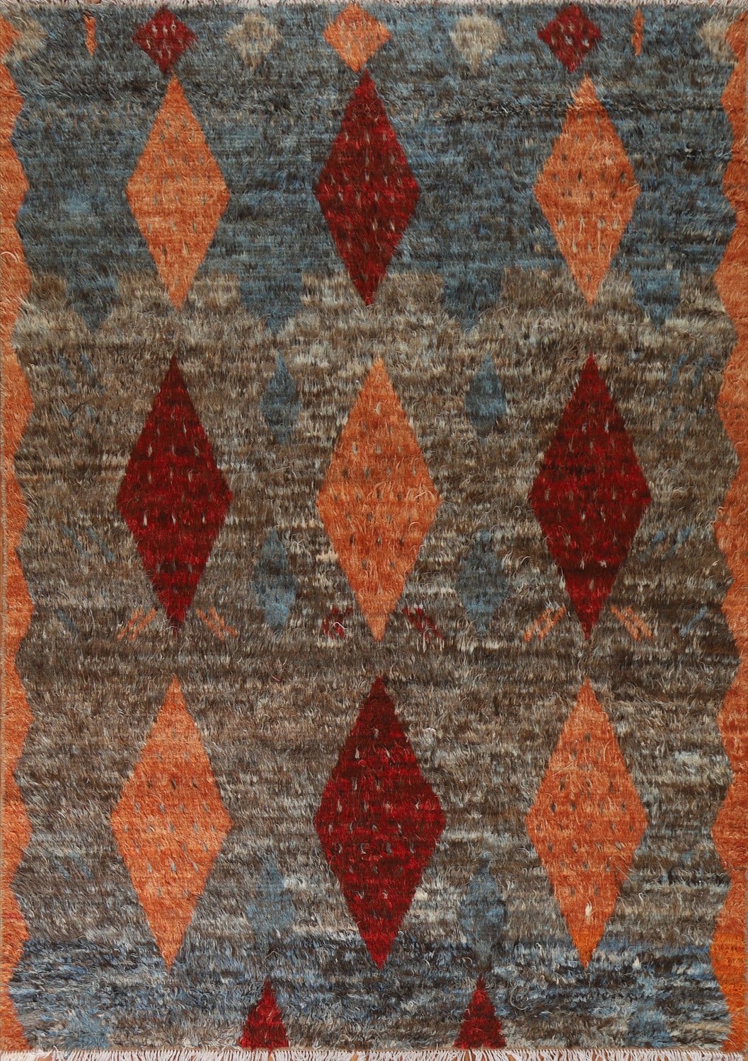 Geometric Moroccan Wool Area Rug 8x10