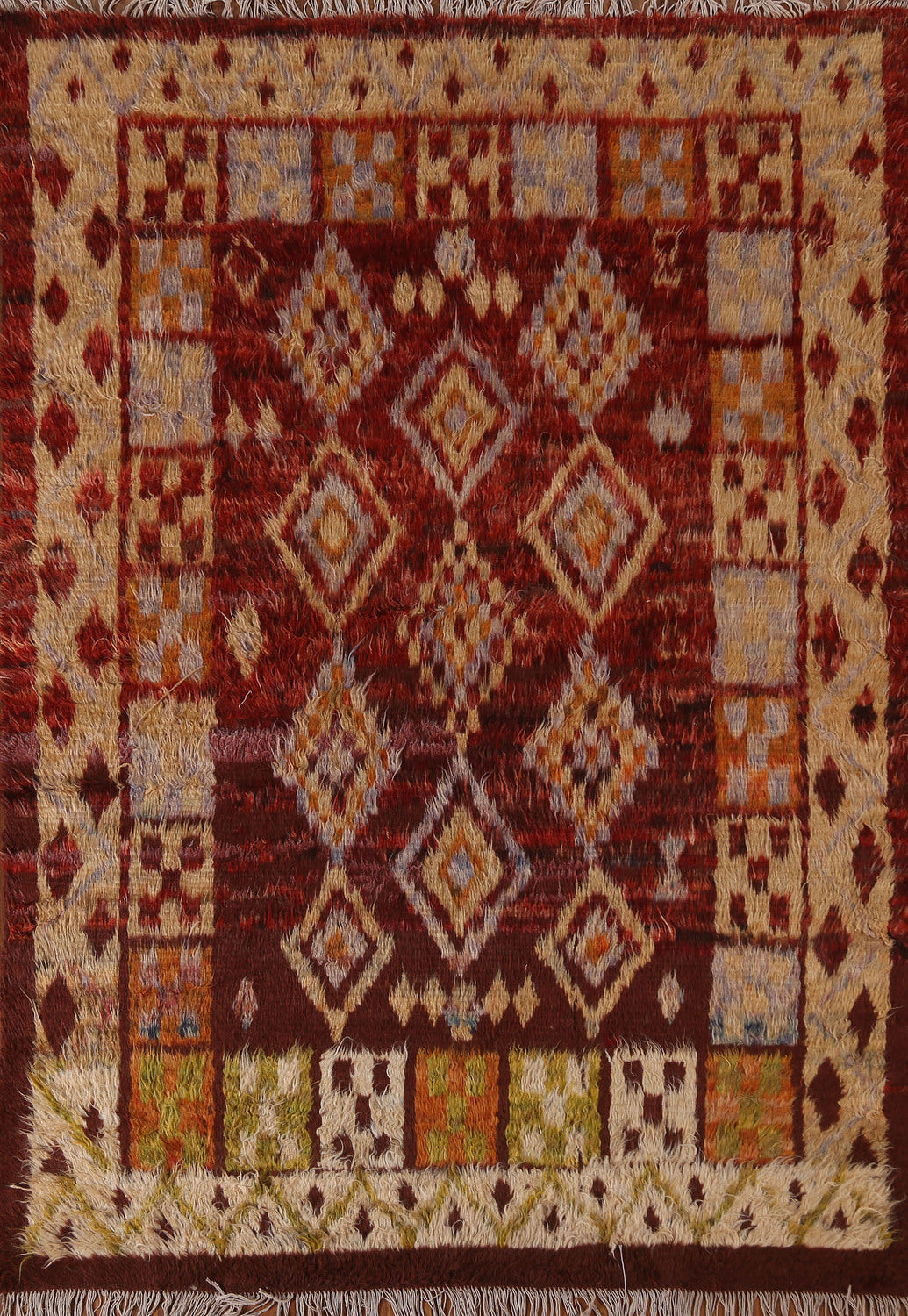 Tribal Berber Moroccan Area Rug 6x8