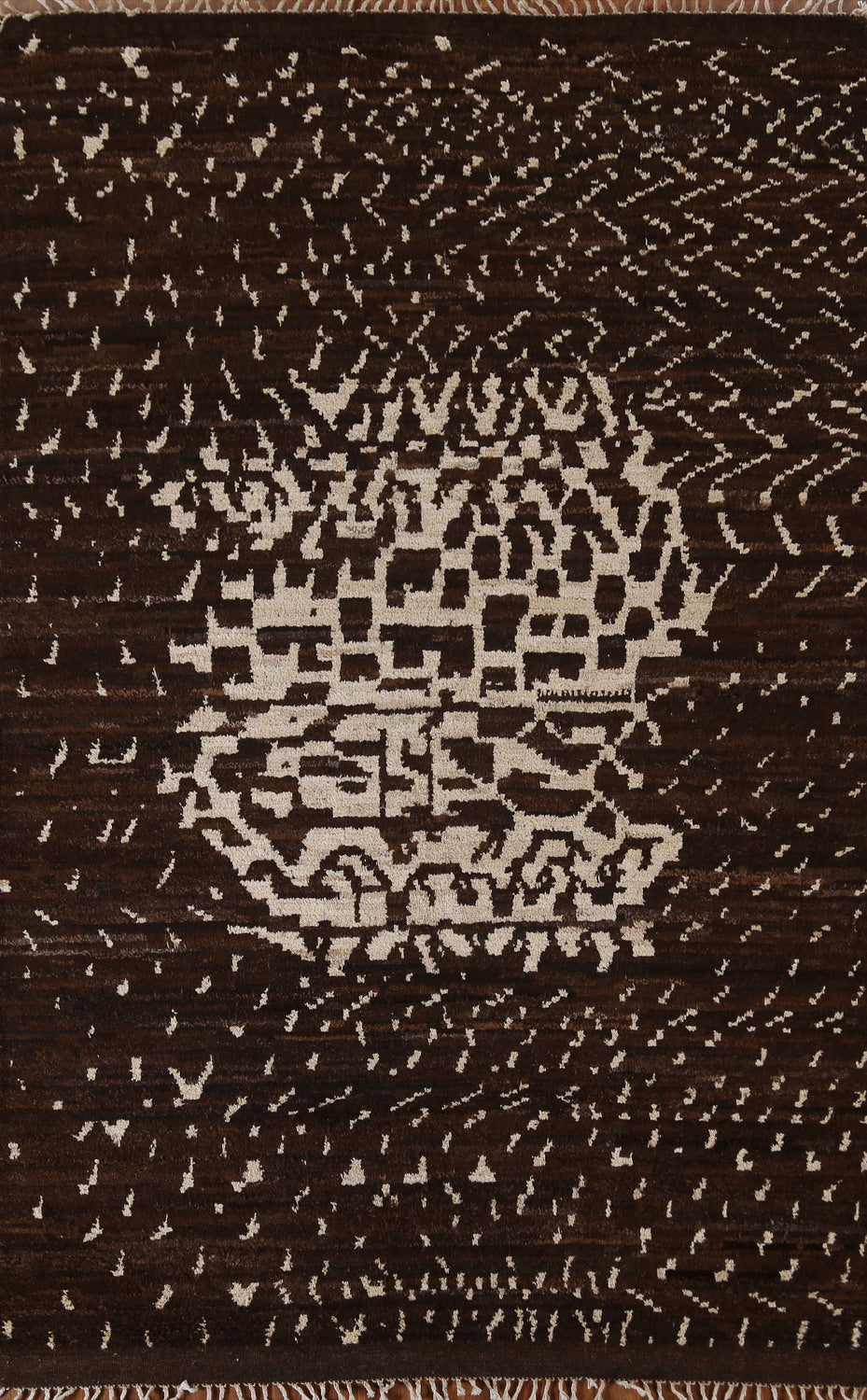 Dark Brown Moroccan Area Rug 6x8