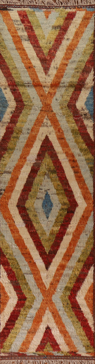 Geometric Moroccan Runner Rug 3x13