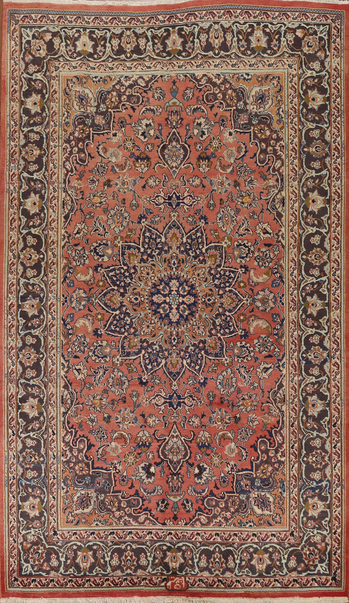 Traditional Mashad Persian Area Rug 6x10