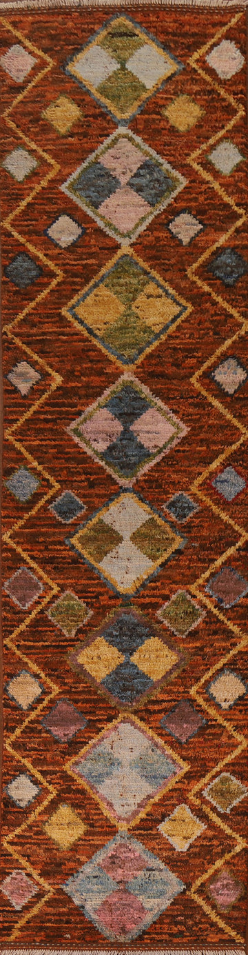 Geometric Moroccan Runner Rug 3x13