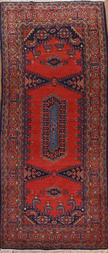 Vintage Red Viss Persian Area Rug 5x12