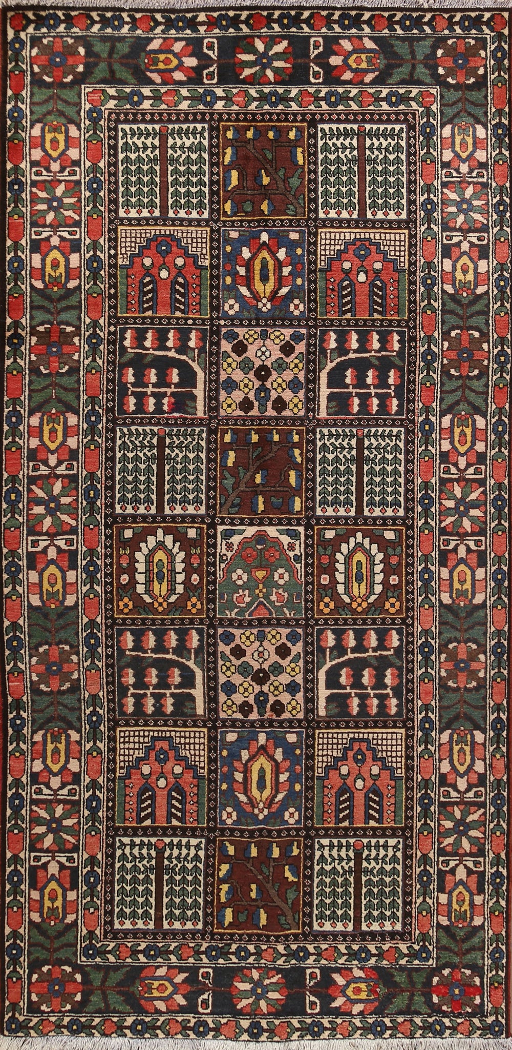 Garden Design Bakhtiari Persian Area Rug 5x10