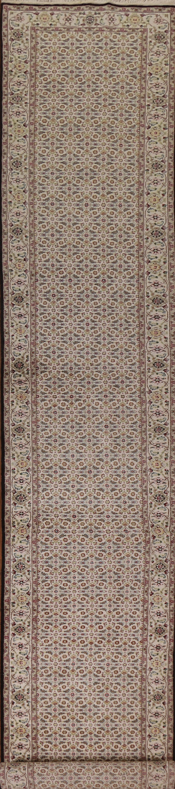 Wool & Silk Tabriz Mahi Runner Rug 3x20