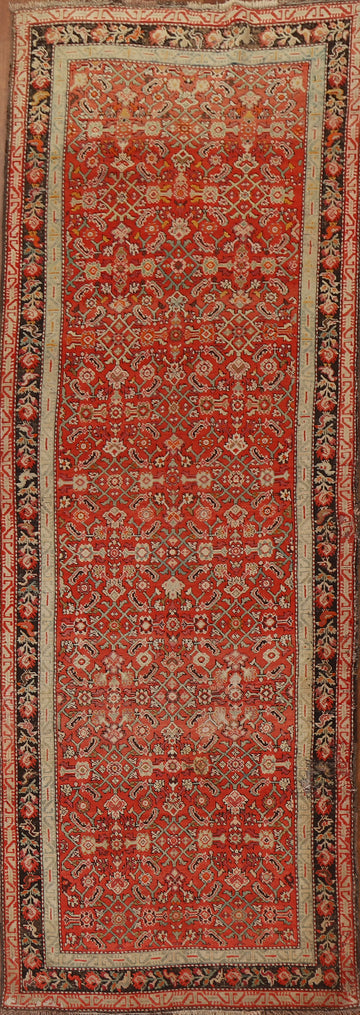 Pre-1900 Antique Karabagh Turkish Runner Rug 4x12