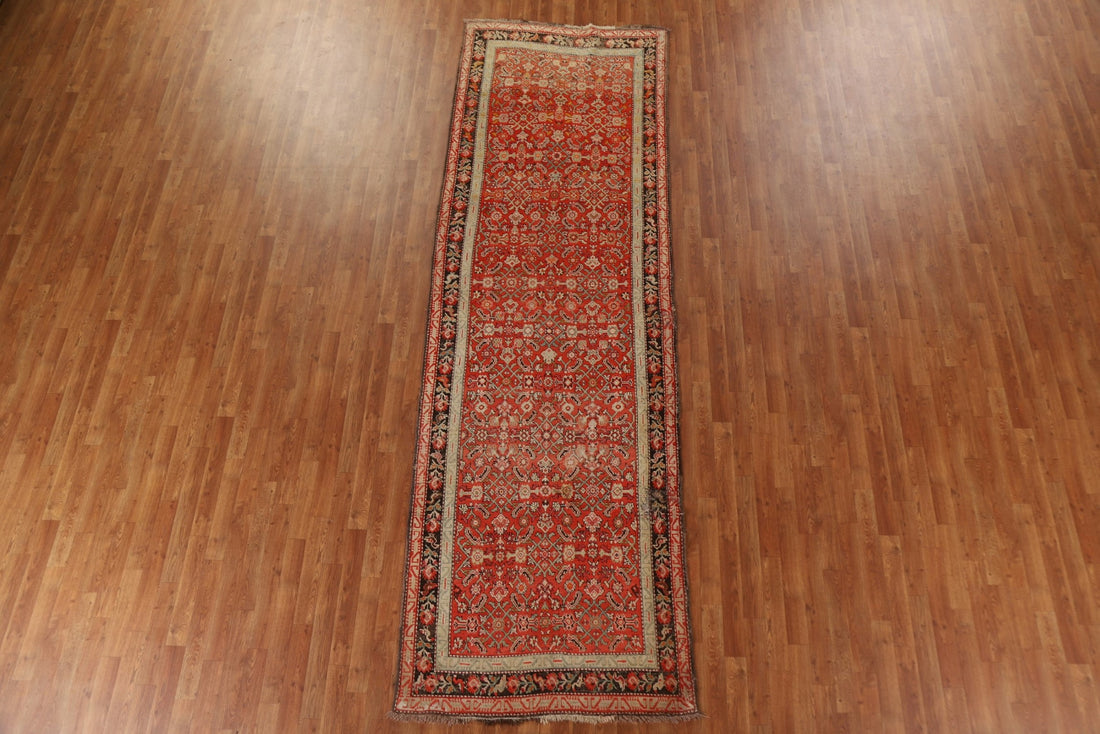 Pre-1900 Antique Karabagh Turkish Runner Rug 4x12