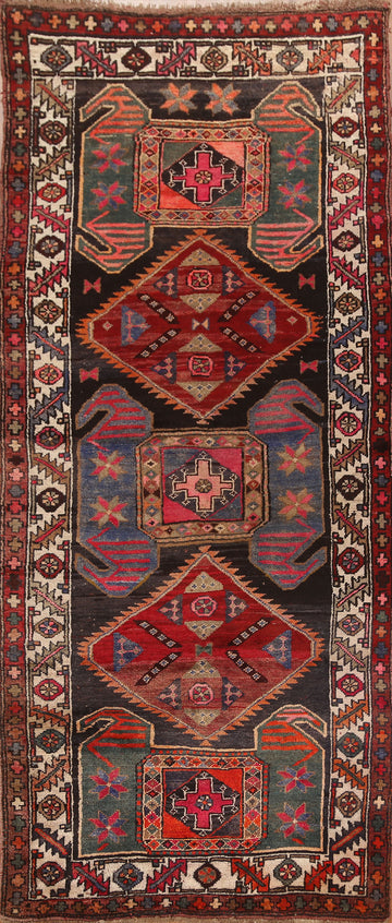 Vegetable Dye Bidjar Persian Runner Rug 4x9