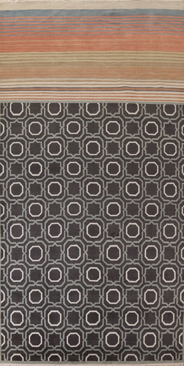 Hand-Knotted Moroccan Wool Area Rug 8x14