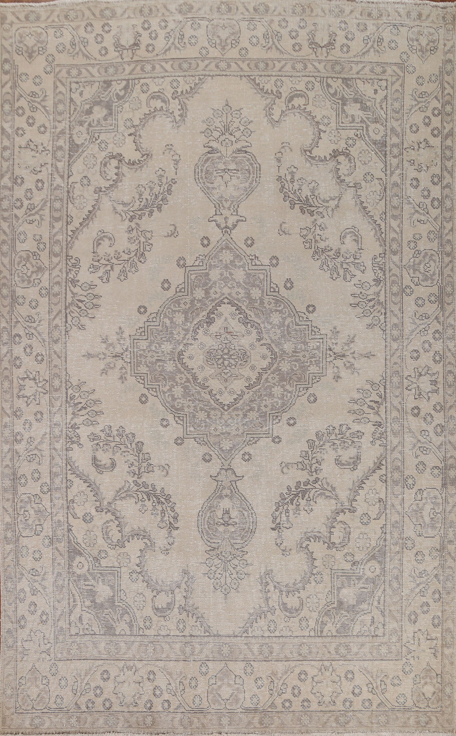 Distressed Tabriz Persian Area Rug 6x9