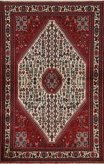 Geometric Wool Abadeh Persian Rug 3x5