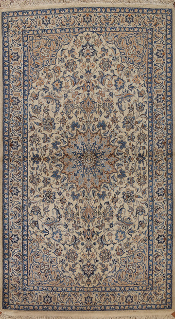 Vegetable Dye Nain Persian Area Rug 4x7