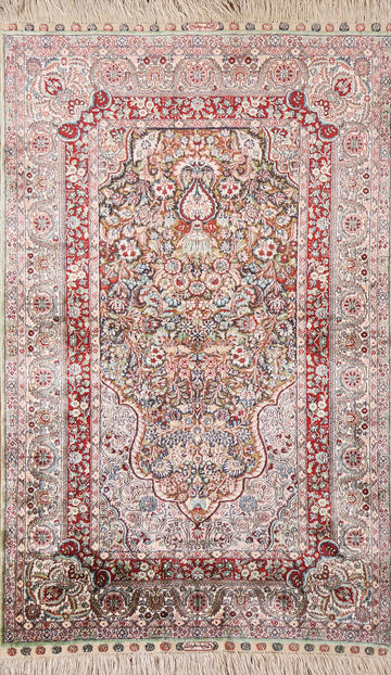 Vegetable Dye Kashan Persian Rug 3x5