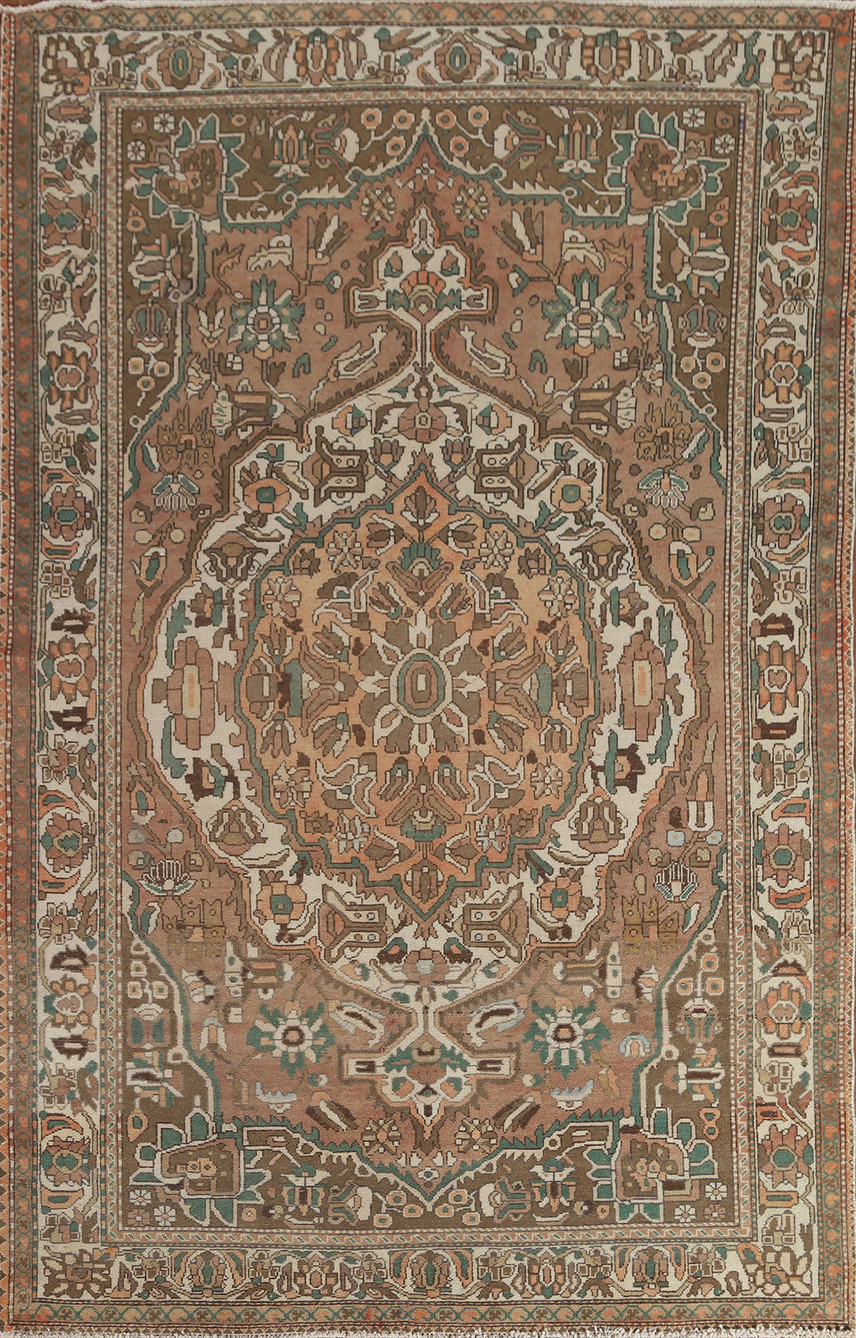 Vintage Wool Bakhtiari Persian Area Rug 7x10