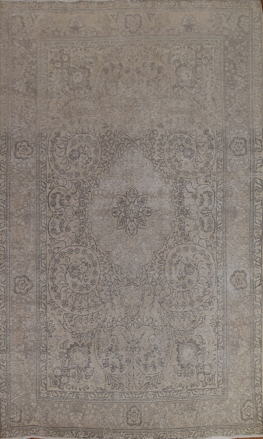 Distressed Tabriz Persian Area Rug 7x10
