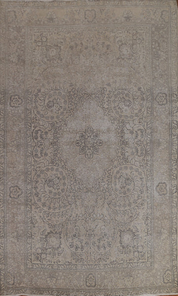 Distressed Tabriz Persian Area Rug 7x10