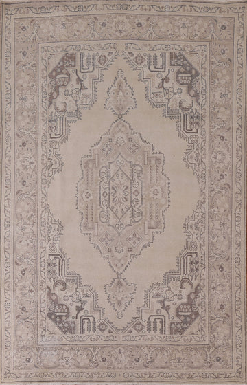 Distressed Tabriz Persian Area Rug 7x10