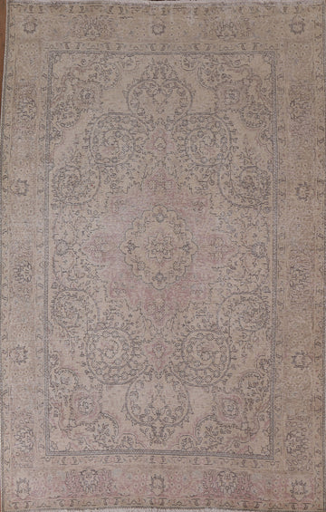 Distressed Tabriz Persian Area Rug 7x10
