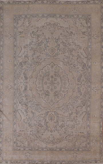 Distressed Tabriz Persian Area Rug 7x10