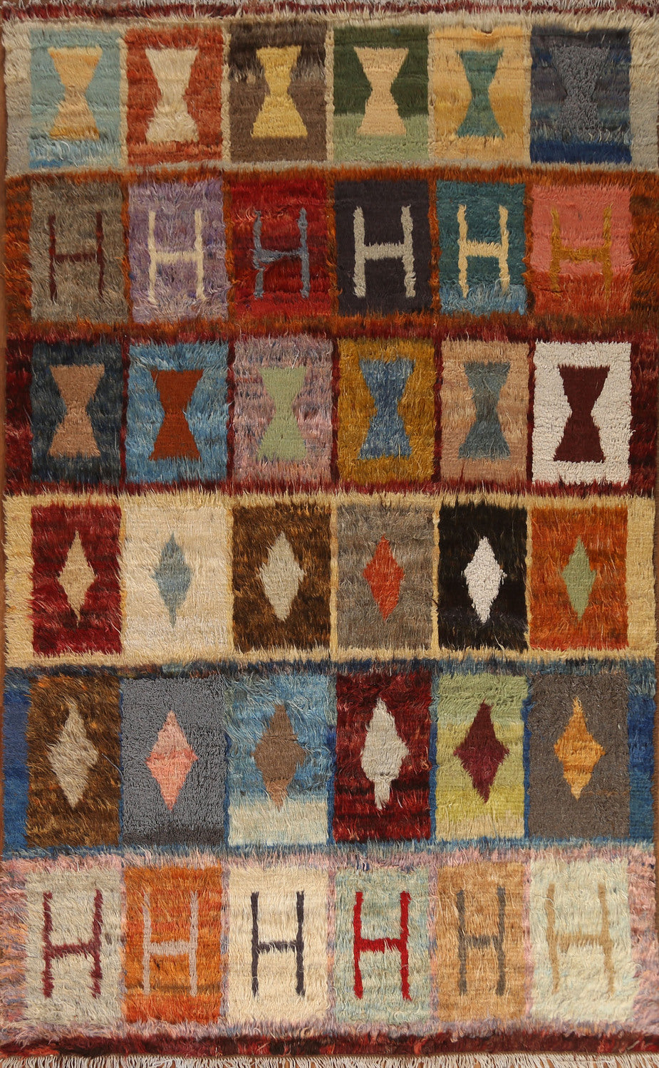 Geometric Moroccan Berber Area Rug 6x10