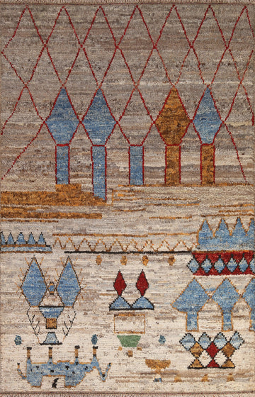 Geometric Moroccan Area Rug 6x8