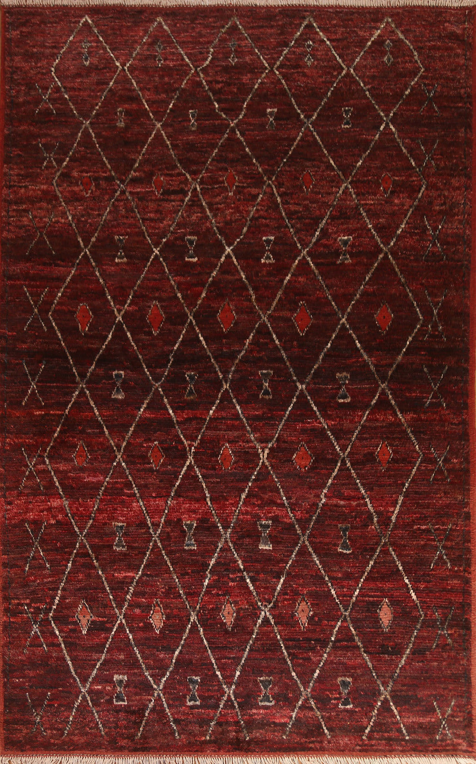 Trellis Wool Moroccan Area Rug 7x10