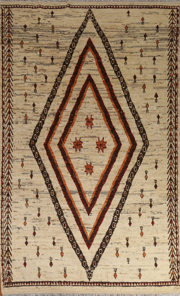 Tribal Moroccan Handmade Area Rug 6x10