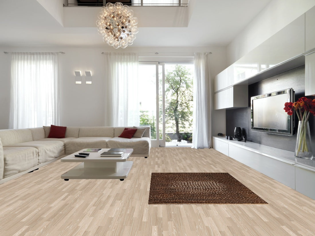 Brown Wool Moroccan Area Rug 6x8