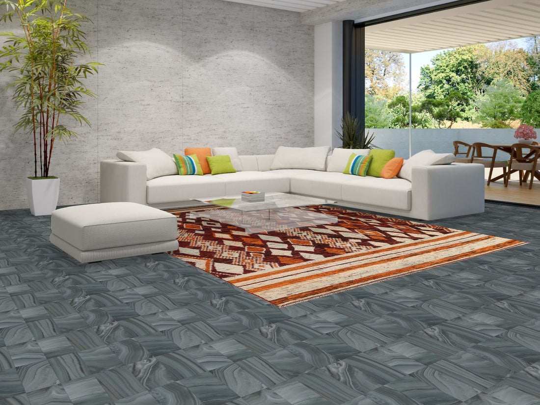 Geometric Moroccan Area Rug 9x12
