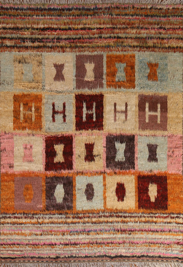 Handmade Berber Moroccan Wool Area Rug 5x7