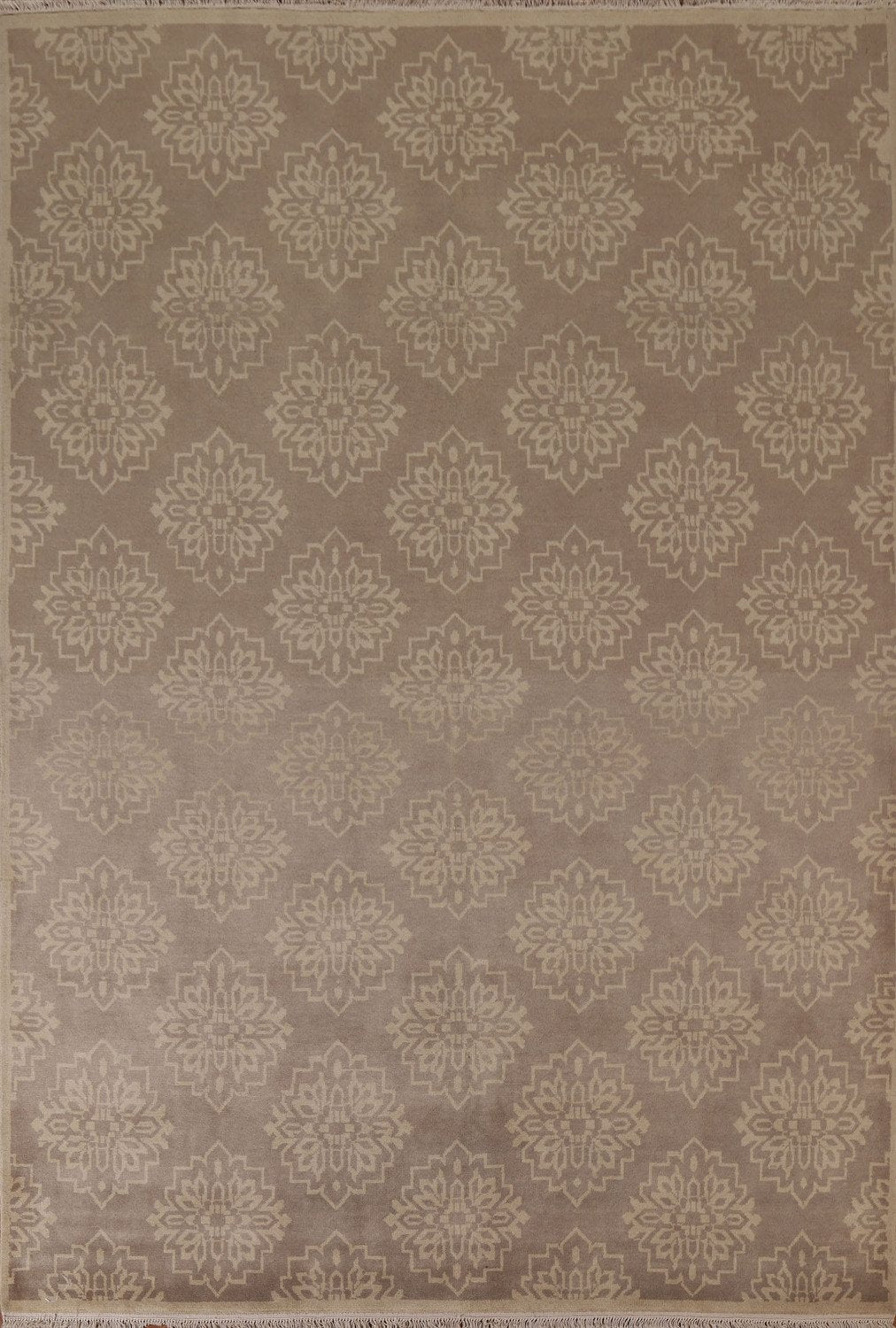 All-Over Brown Gabbeh Indian Area Rug 8x10