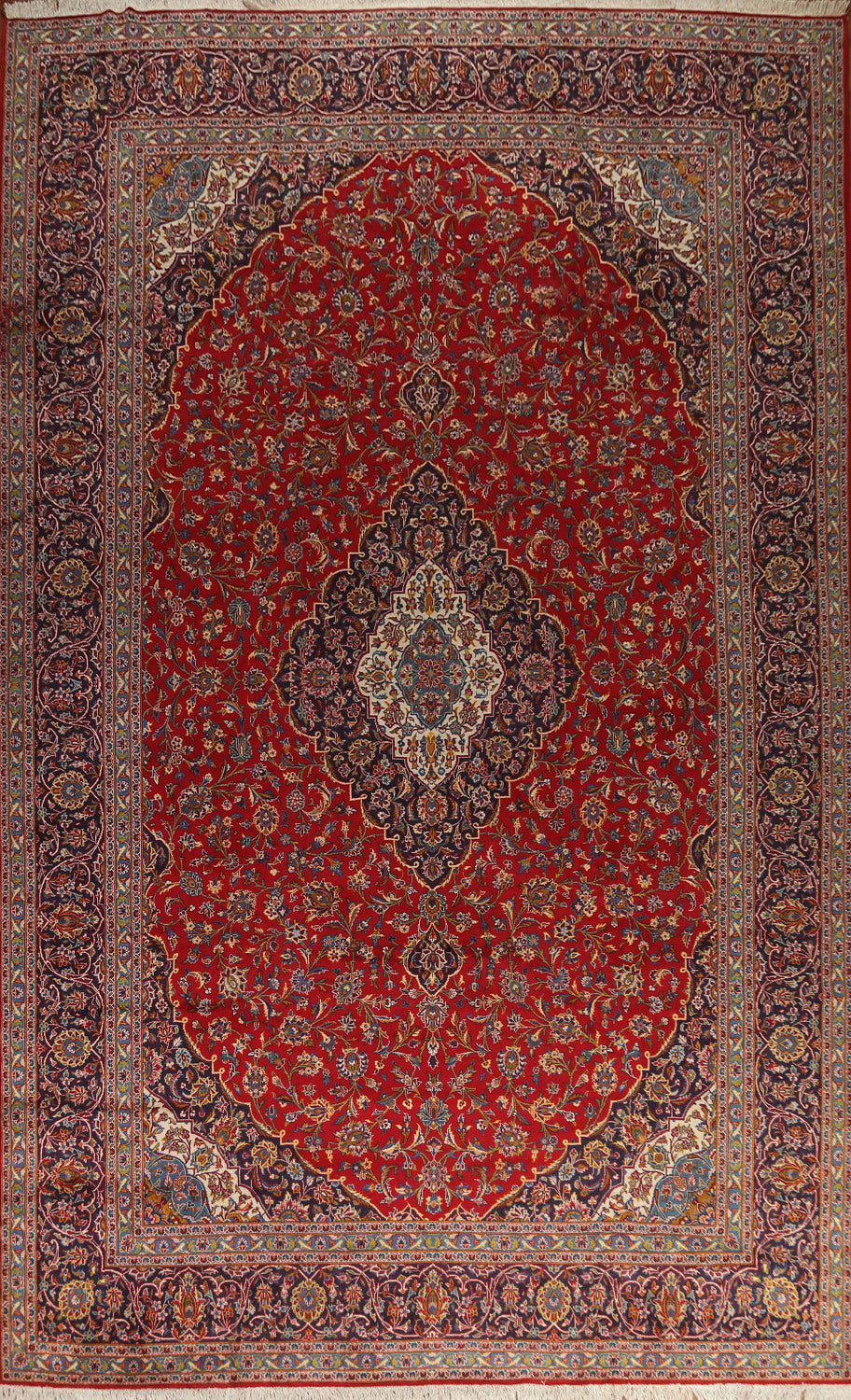 Traditional Palace Size Kashan Persian Rug 11x17