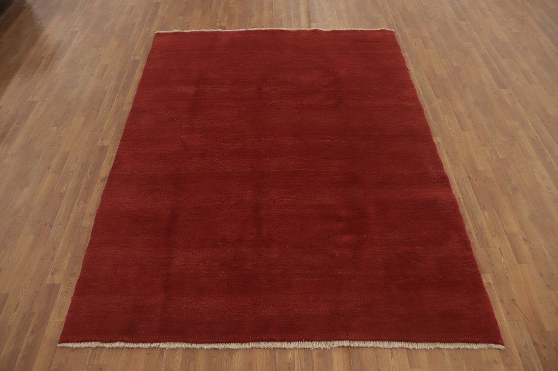 Solid Gabbeh Persian Rug 7x9