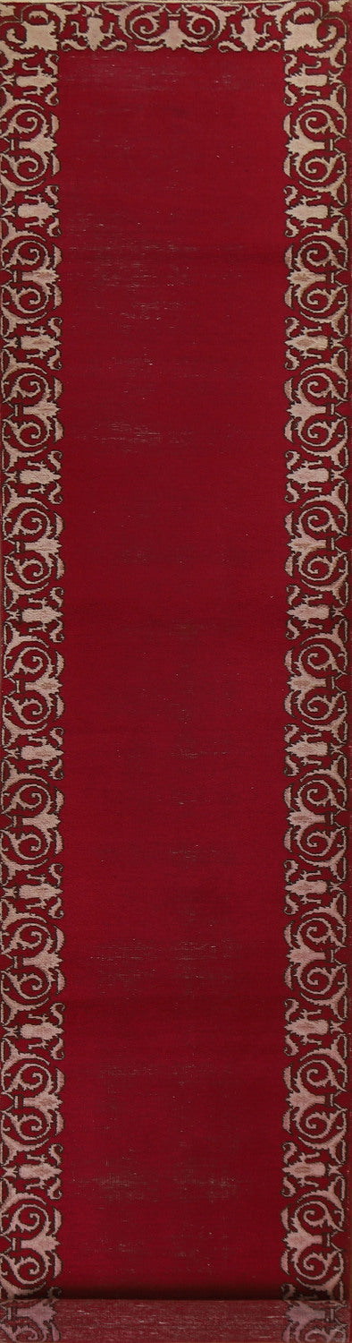 Vintage Bordered Tabriz Runner Rug 3x15