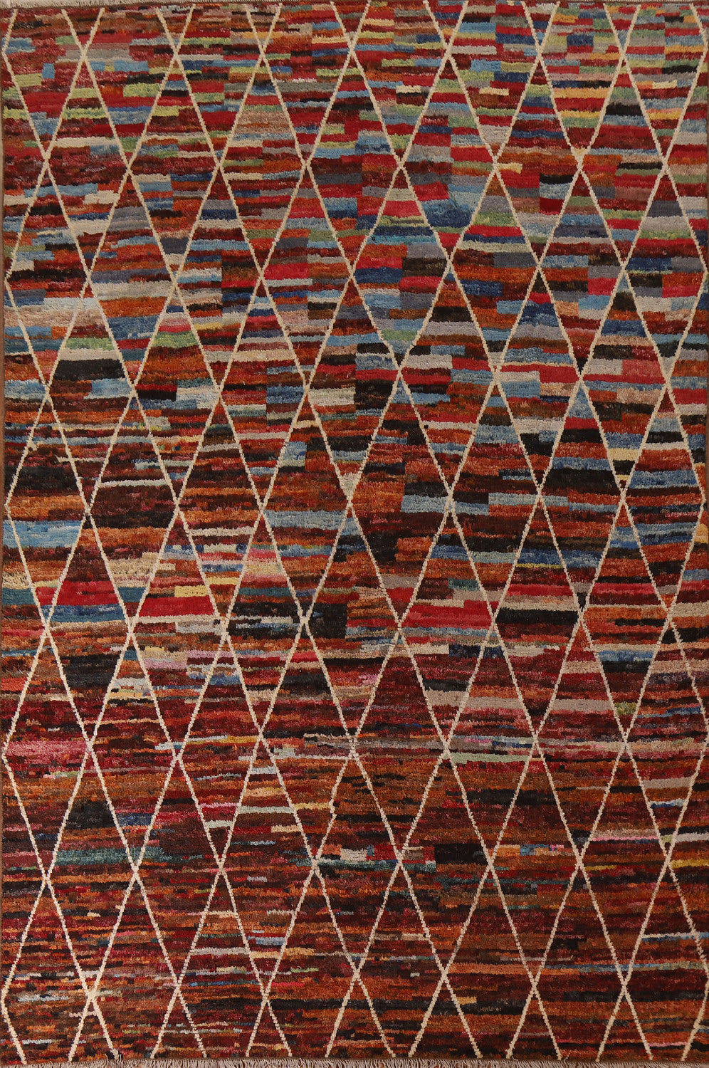 Trellis Wool Moroccan Area Rug 9x12