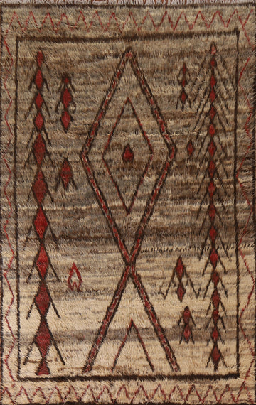 Tribal Wool Moroccan Area Rug 7x10
