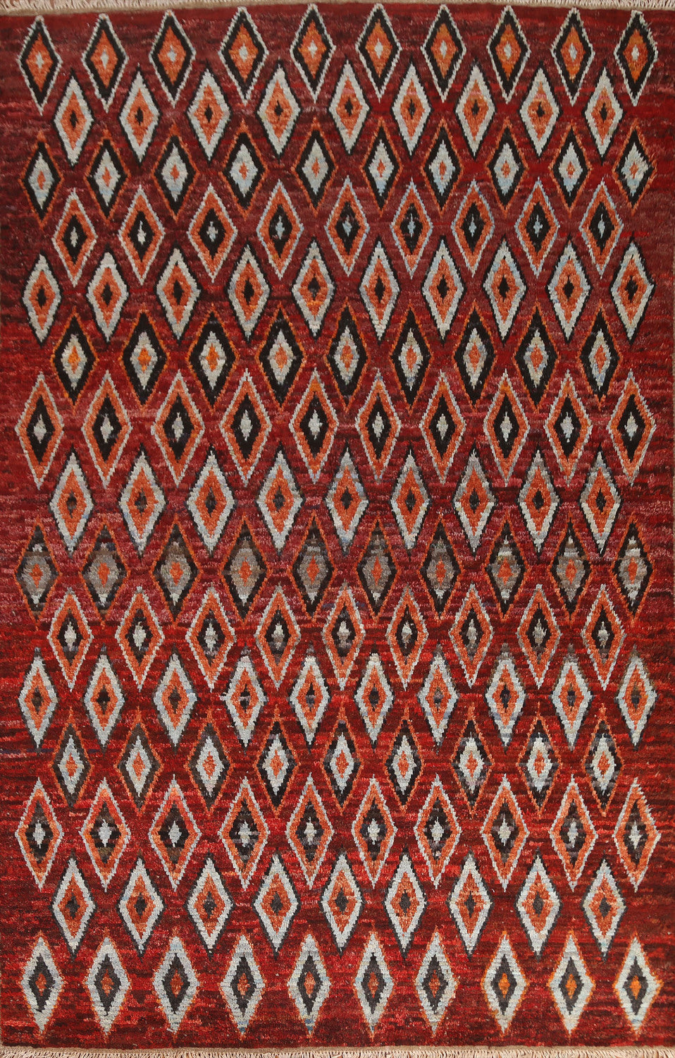 All-Over Geometric Moroccan Wool Area Rug 7x10