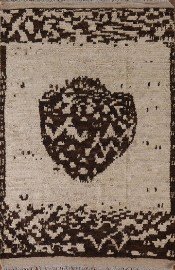 Wool Moroccan Oriental Area Rug 6x8