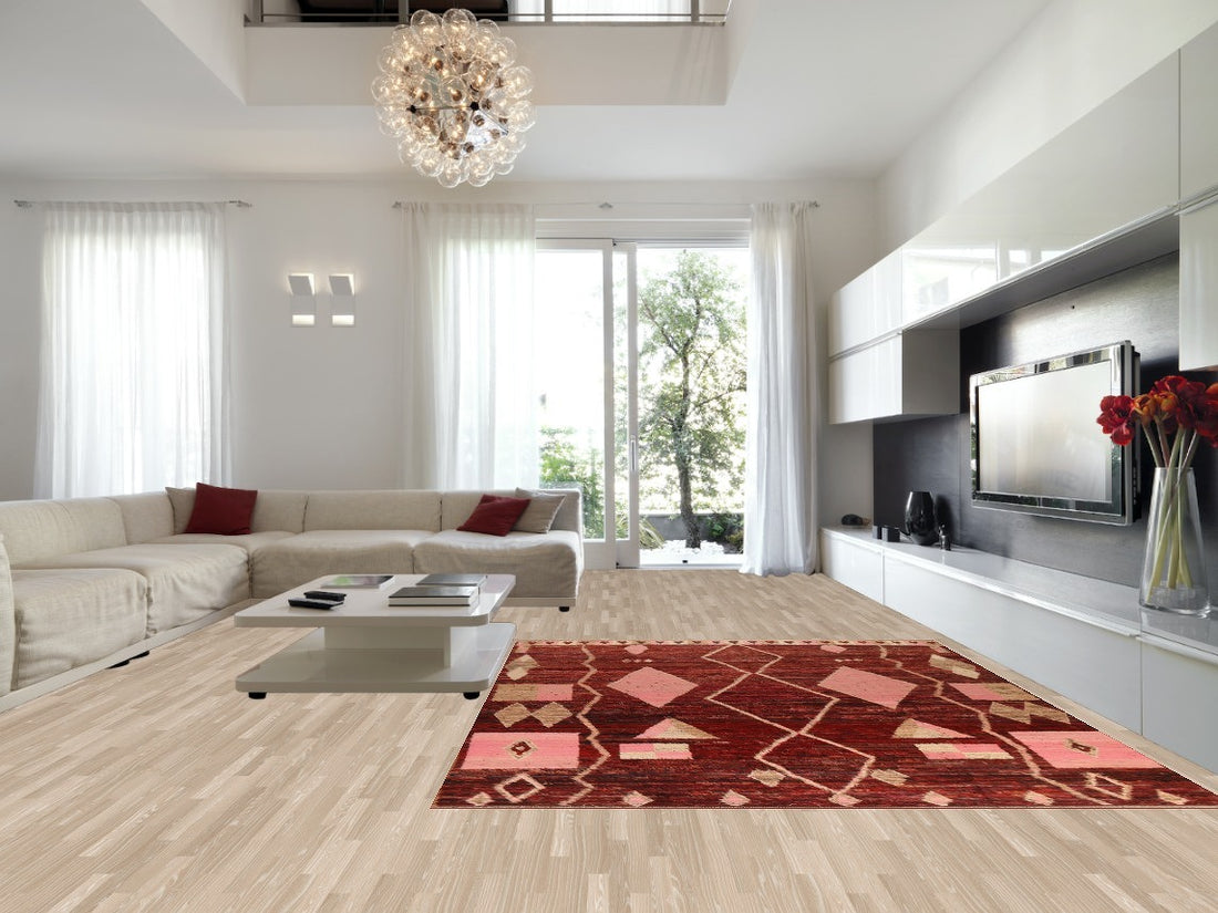 Geometric Moroccan Area Rug 9x12
